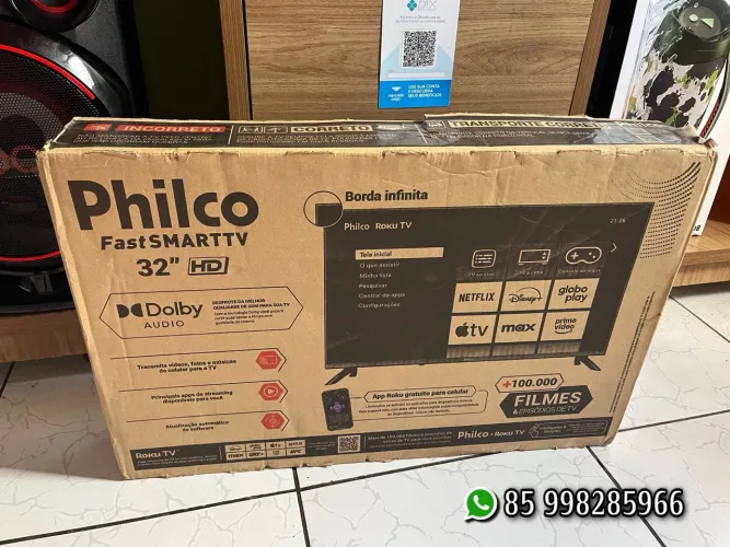 Smart tv 32 Philco nova lacrada