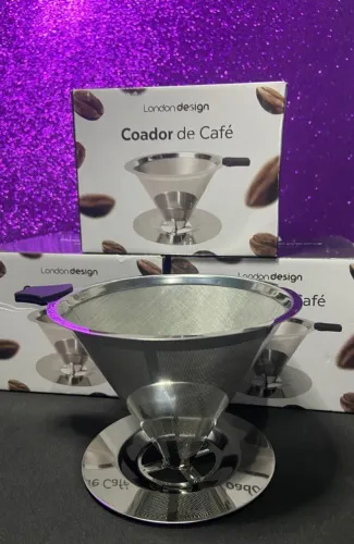 Coador de Café Inox Reutilizável - London Design