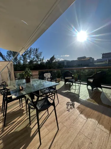 Mesa de Vidro 2m + 6 cadeiras Allegro Recreio