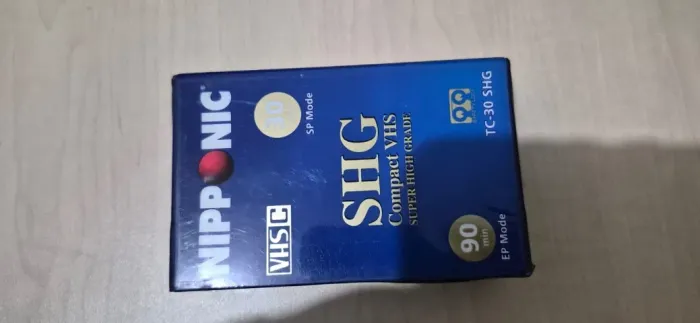 Fita VHS Nipponic SHG Super High Grade 90min Nova Lacrada