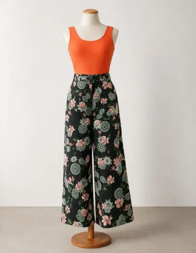 Calça viscose pantalona 