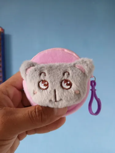 Mini porta moedas de pelúcia