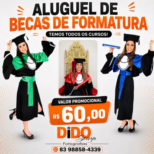 Aluguel de beca de formatura