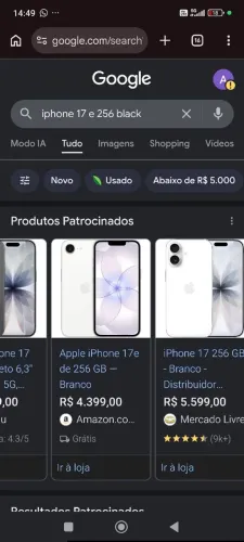 iPhone 17 e lacrado 256 gb