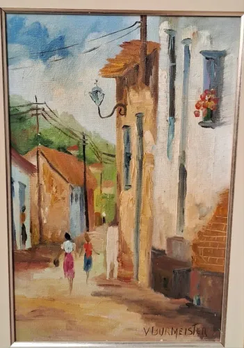 Casario em óleo sobre tela 40x50