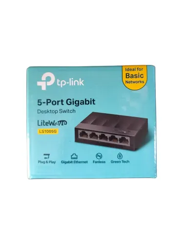 Switch TP-Link LS1005G com 5 Portas 10/100/1000