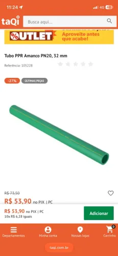 Tubo ppr amanco pn20 32mm