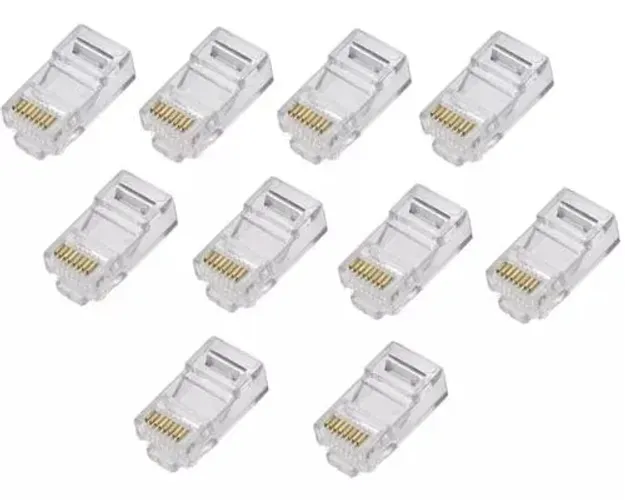 Kit 10 Peças Conector Cat6 Rj45 Macho *ENTREGA GRÁTIS*