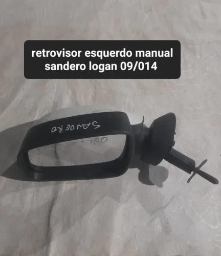 Retrovisor esquerdo manual Sandero Logan 2009 a 2014 original 
