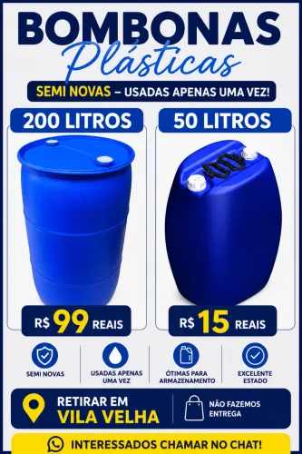 Tambor 200 litros plástico 