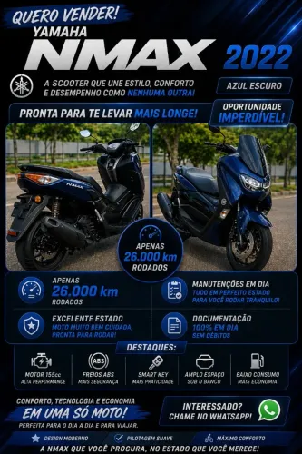 Yamaha NMAX ABS 2022 -Azul Escuro | 26.000 km