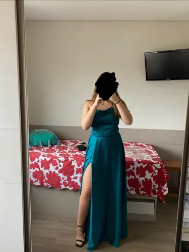 Vestido de festa verde