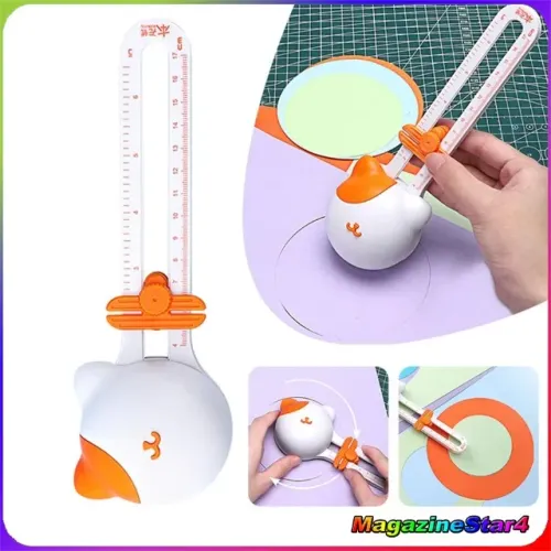 Cortador De Papel Circular 11~32cm Círculo de Corte Ajustável Redondo Artesanato, Cartões 