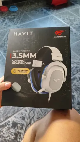 Headset gamer havit h2002d mic removível branco