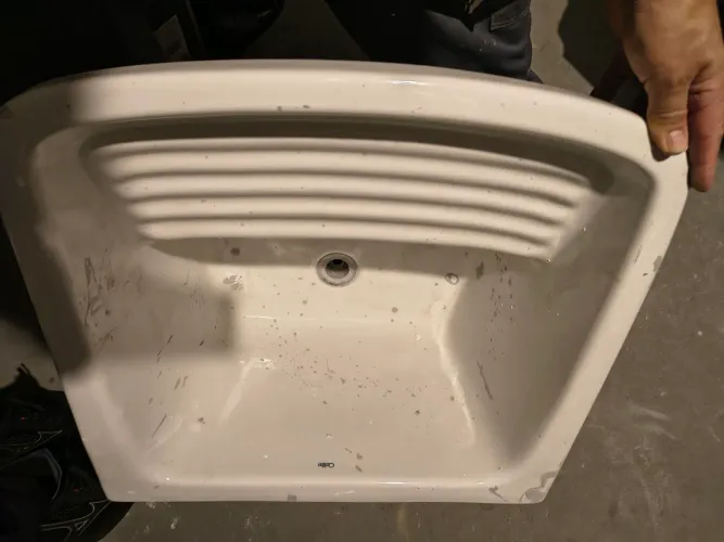 Tanque de lavar roupa cerâmica 52x48 Grande