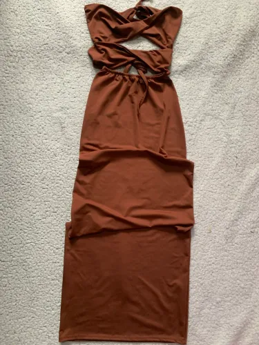 vestido longo poliamida