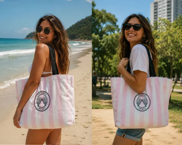 Bolsa sacola de praia Victoria's Secret 