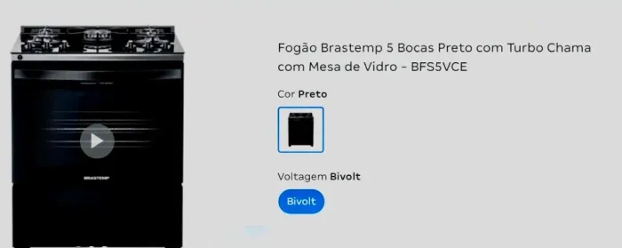 Fogão Brastemp 5 Bocas