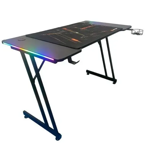 Mesa Gamer RGB Hayom Slim MG1002 120 x 60 x 75 cm com Mousepad