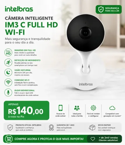 Camera Intelbras Full hd
