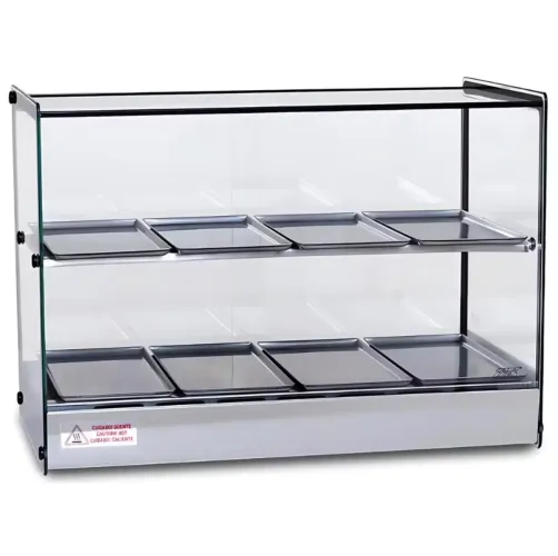 Estufa Salgados Quente Dupla 8 Bandejas Com Termostato Aço Inox EVR Tita