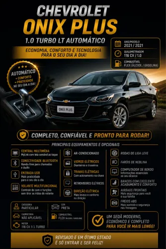 Chevrolet Onix Plus LT 1.0 12V TB Flex Aut. 4P 2021