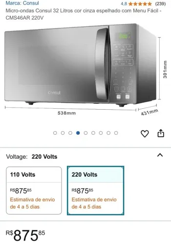 Microondas Consul Espelhado - 32L