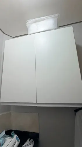 ARMÁRIO AÉREO BRANCO MDF DUAS PORTAS
