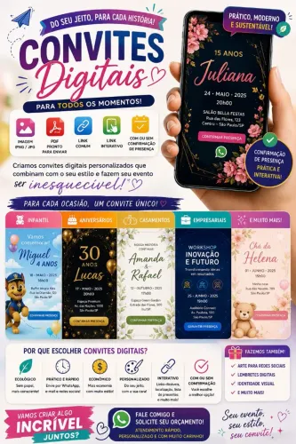 CONVITES DIGITAIS PERSONALIZADOS