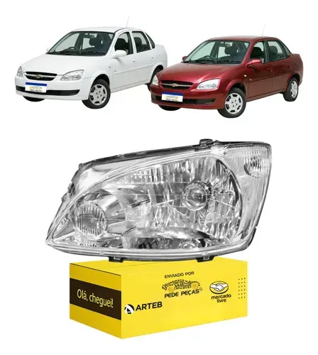 Farol Gm Classic 2011 2012 2013 2014 2015 2016 Arteb Le Esquerdo/motorista