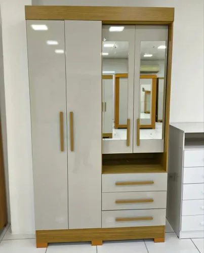 Guarda Roupa DÉBORA 4 Portas 3 Gavetas