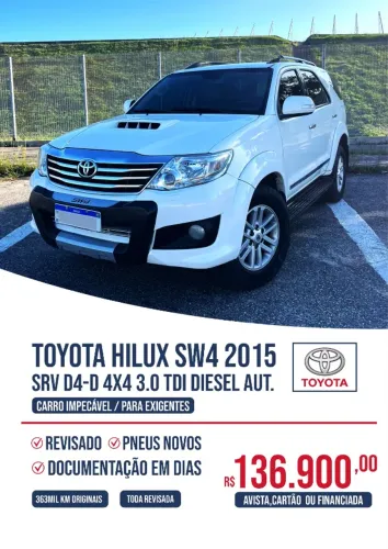 Toyota Hilux SW4 SRV D4-d 4X4 3.0 TDI Dies. AUT 2015