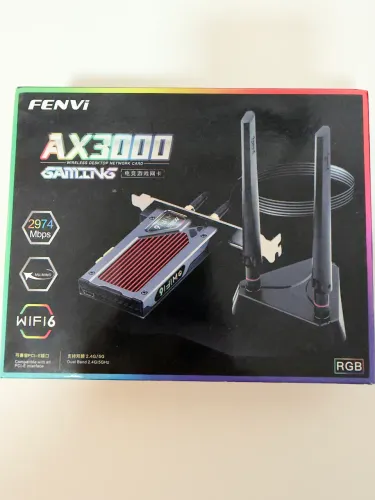 Placa de Rede Wifi 6 / Bt 5 - Fenvi AX3000 Gaming