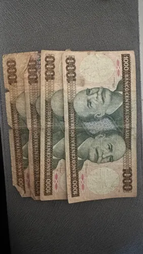 Lote cédulas 1000 cruzeiros