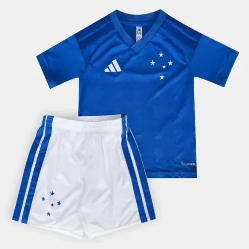 Kit Infantil Cruzeiro 2026/27 - Camisa + Shorts - Novo na Etiqueta - Tam 16 ao 28