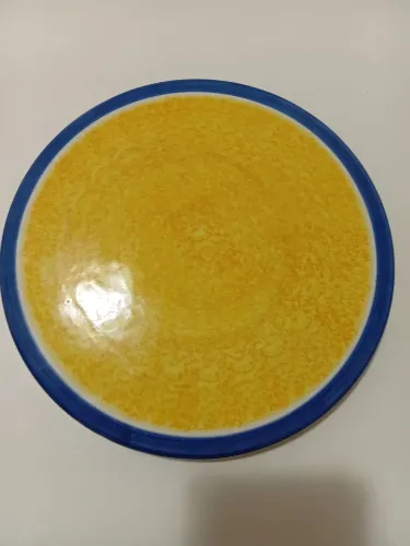 Prato decorativo cerâmica portuguesa pintado a mão - vintage