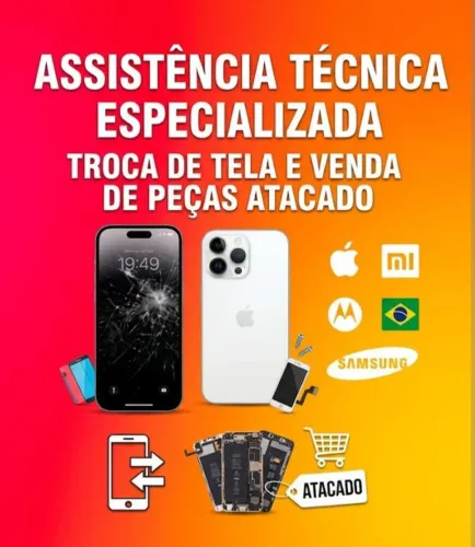 Troca de tela assistência técnica venda de peças especializada