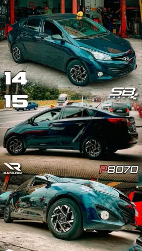 Rodas Esportivas Hyundai Hb 20 preta com diamantado 4x100 novas