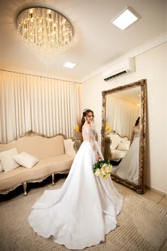 Vestido de Noiva Princesa Ateliê Patrícia Roque + Véu e Coroa