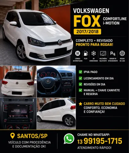 Volkswagen Fox Comfortline I Motion 1.6 Flex 8V 5P 2018