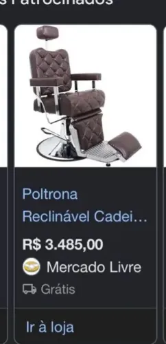 Poltrona reclinável, cadeira de barbeiro LACRADA