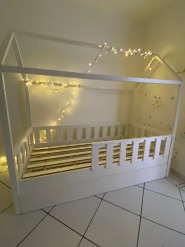 Cama casinha MDF -Branca 