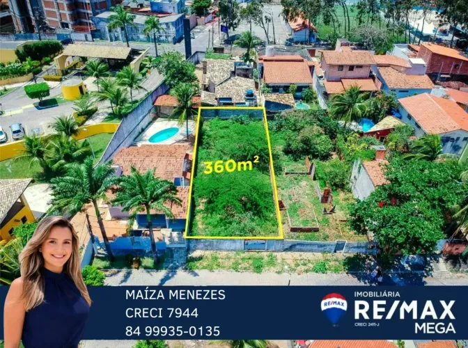Terreno em Ponta Negra c/ 360 m² ao lado do Cond. Corais de PN