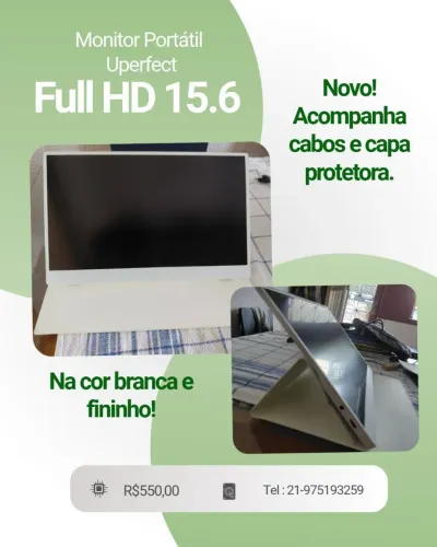 Monitor Uperfect 15.6 polegadas na cor Branca