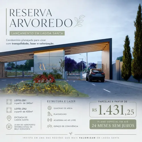 Lagoa Santa | Condomínio Fechado com Lotes a Partir de 360m² e Entrada Facilitada.