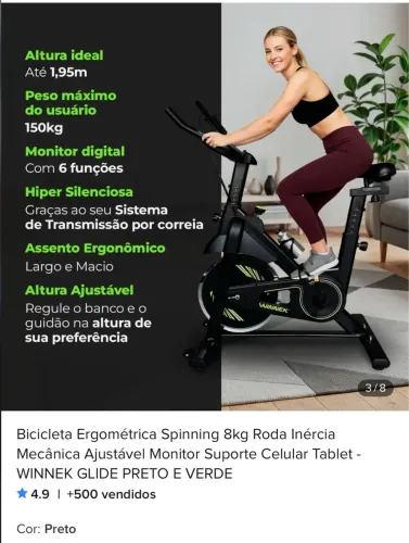 Bicicleta ergométrica spinning roda inércia mecânica