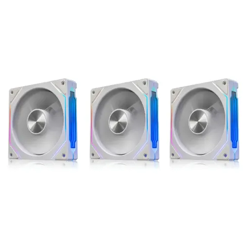 Kit 3x Fans Prism 4 RS ARGB Branco Reverse