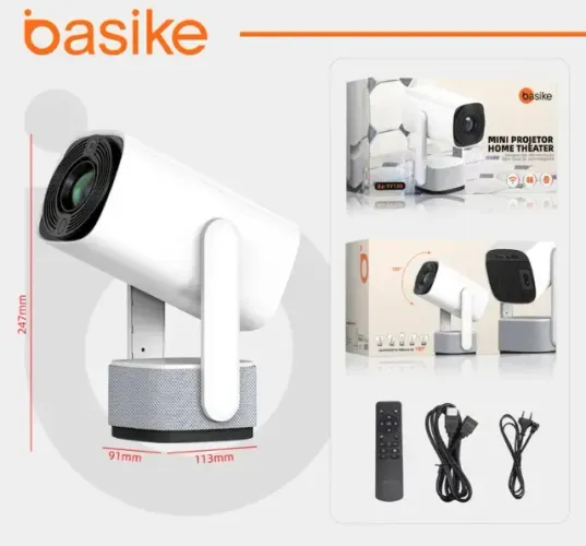 Lacrado Mini Projetor Home Theater 4K Basike BA-TY130
