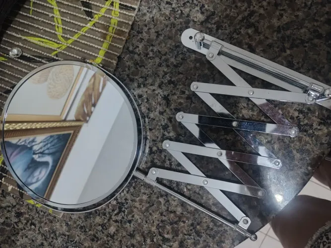 Espelho sanfona cromado