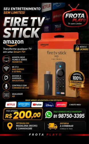 Fire stick Amazon novo,lacrado e original